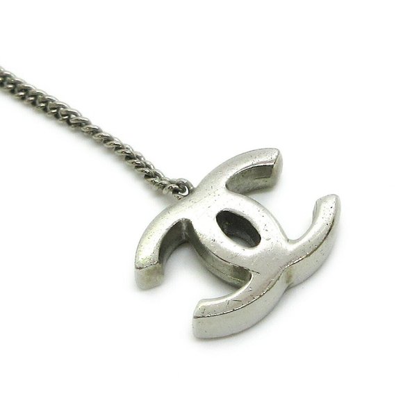 CHANEL CC Logos Cassette Tape Silver Chain Pendant - Picture 3 of 4